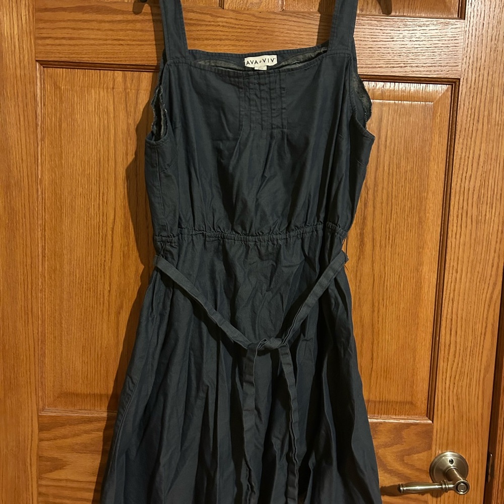 Ava & Viv Charcoal Sleeveless Midi Dress